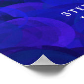 Royal Blue Proost 60 jaar 60ste verjaardag Poster (Hoek)