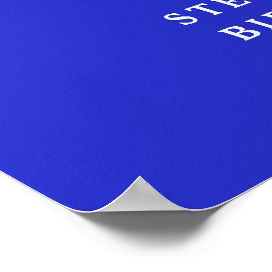 Royal Blue Proost 60 jaar Verjaardag Welkom Poster (Hoek)