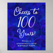Royal Blue Proost op 100 jaar 100ste verjaardag Poster (Voorkant)