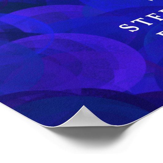 Royal Blue Proost op 30 jaar 30ste verjaardag Poster (Hoek)