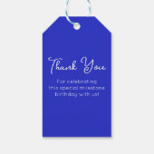 Royal Blue Proost op 55 jaar 55ste verjaardag Cadeaulabel (Achterkant)