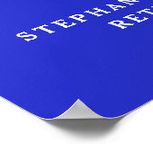 Royal Blue Proost op 55 jaar Pensioenfeest Poster (Hoek)