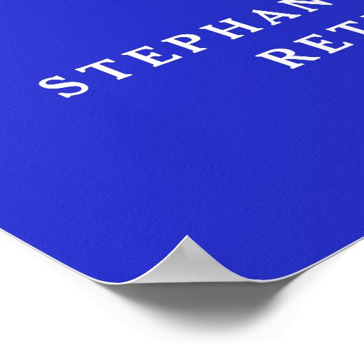 Royal Blue Proost op 55 jaar Pensioenfeest Poster (Hoek)