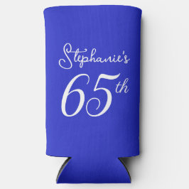 Royal Blue Proost op 65 jaar 65ste verjaardagsfees Seltzer Blikjeskoeler