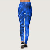 Royal Blue Psychedelic Starburst Tie Dye Leggings (Achterkant)