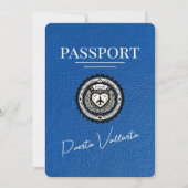 Royal Blue Puerta Vallarta Passport Save The Date (Voorkant)