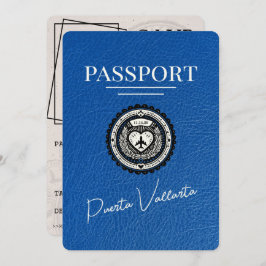Royal Blue Puerta Vallarta Passport Save The Date