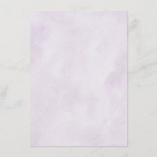 Royal Blue Purple Navy Lilac Blooms Wedding Detail Informatiekaartje (Achterkant)