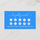 Royal blue qr code business logo klantenkaartje (Voorkant)