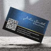 Royal Blue QR code Chauffeur Visitekaartje