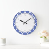 Royal Blue Quatrefoil Pattern Grote Klok (Huis)