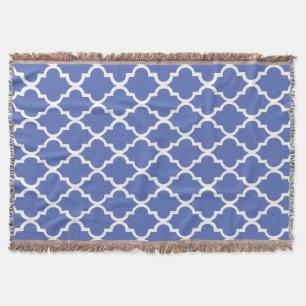 Royal Blue Quatrefoil Tegels Pattern Deken