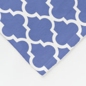 Royal Blue Quatrefoil Tegels Pattern Fleece Deken (Hoek)