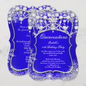 Royal Blue Quinceanera 15th Winter Wonderland Kaart