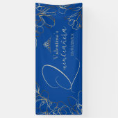 Royal Blue Quinceañera Banner (Verticaal)