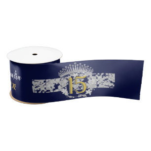 Royal Blue Quinceanera  Boho Spaans Satijnen Lint