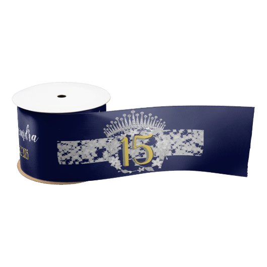 Royal Blue Quinceanera  Boho Spaans Satijnen Lint (Spoel)