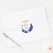 Royal Blue Quinceañera Favor Bedankt Cadeau Label (Envelop)