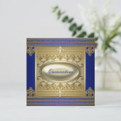 Royal Blue Quinceanera Kaart (Staand voorkant)