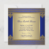 Royal Blue Quinceanera Kaart (Achterkant)