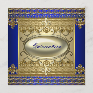 Royal Blue Quinceanera Kaart