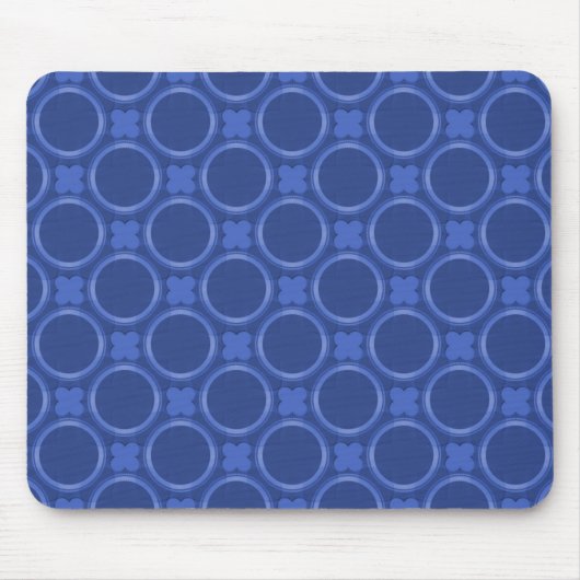 Royal Blue Quirky Charm Mousepad Muismat (Voorkant)