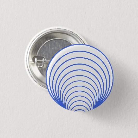 Royal Blue Radiant Lines Button – Customizable (Voorkant /achterkant)