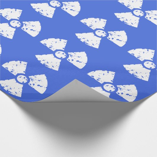 Royal Blue Radioactive Symbool Cadeaupapier (Hoek)