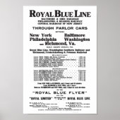 Royal Blue Railroad Line 1908 Poster (Voorkant)