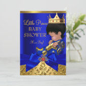 Royal Blue Red Gold Prince Boy Etnic Kaart (Staand voorkant)