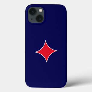 Royal Blue Red Starburst iPhone Hoesje