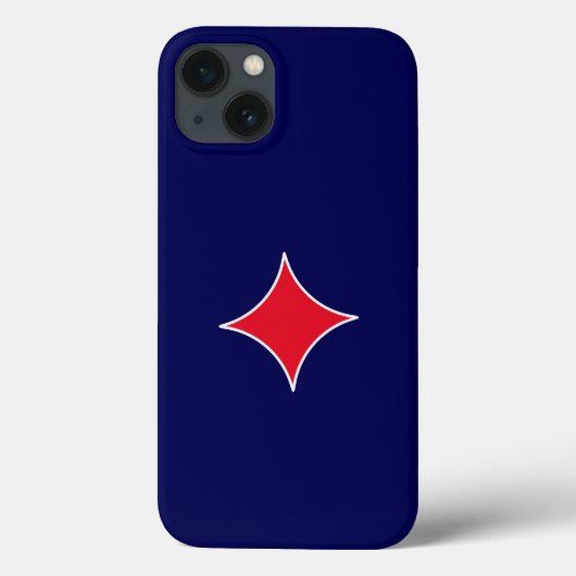 Royal Blue Red Starburst iPhone Hoesje (Achterkant)