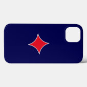 Royal Blue Red Starburst iPhone Hoesje (Achterkant (horizontaal))