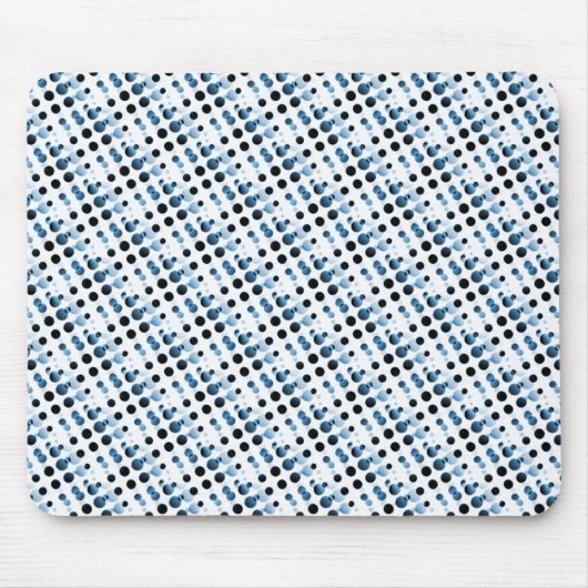Royal Blue Retro Bubbles Mousepad Muismat (Voorkant)