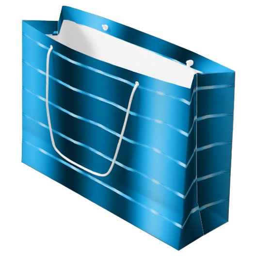 Royal Blue Ribbon Vrijgezellenfeest Groot Cadeauzakje (Voorkant Gekanteld)