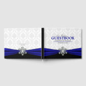 Royal Blue Ribbon Winter Wedding Gastenboek (Volledig)