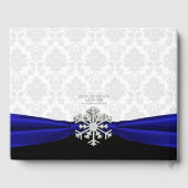 Royal Blue Ribbon Winter Wedding Gastenboek (Achterkant)