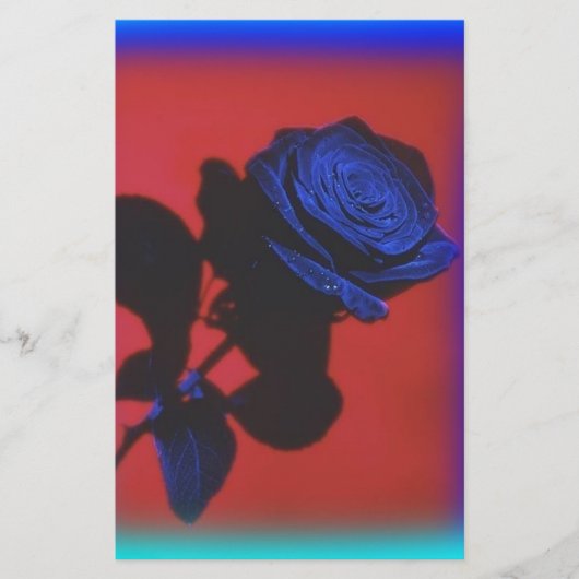  Royal Blue Roos Briefpapier (Voorkant)