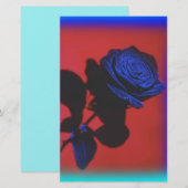  Royal Blue Roos Briefpapier (Voorkant / Achterkant)