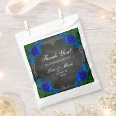 Royal Blue Roos Chalk Board Fall Wedding Bedankzakje (Geknipt)