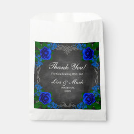 Royal Blue Roos Chalk Board Fall Wedding Bedankzakje