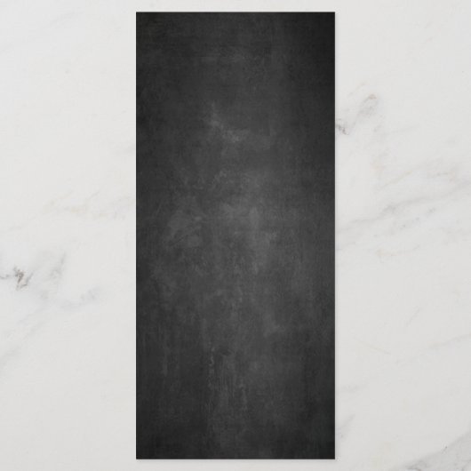 Royal Blue Roos Chalk Board Fall Wedding Menu Kaar (Achterkant)