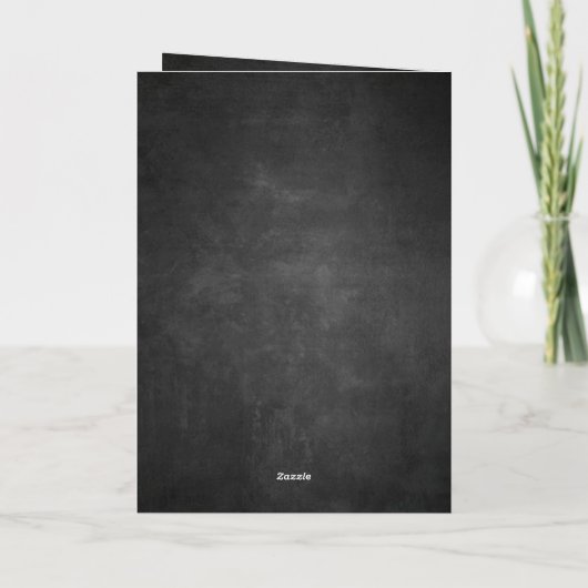 Royal Blue Roos Chalk Board Fall Wedding Programme Bedankkaart (Achterkant)