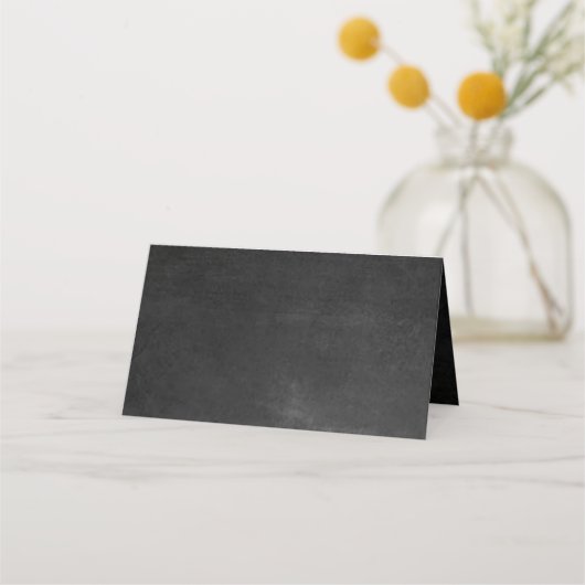Royal Blue Roos Chalk Board Fall Wedingstabel Plaatskaartje (Achterkant)