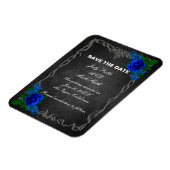 Royal Blue Roos Chalk Board Weddenschap Save the D Magneet (Linkerzijde)