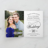 Royal Blue Roos Elegant Romantische Fotobruiloft (Binnen)