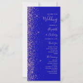 Royal Blue Roos Gold Glitter Wedding (Voorkant)