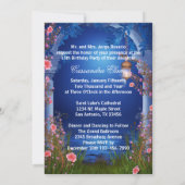 Royal Blue Roos Quinceanera Kaart (Achterkant)