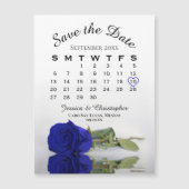 Royal Blue Roos Save the Date Calendar Magnet (Voorkant)