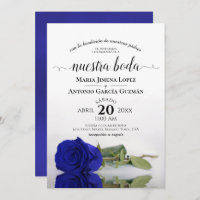 Royal Blue Roos Spaans Nuestra Boda Huwelijk